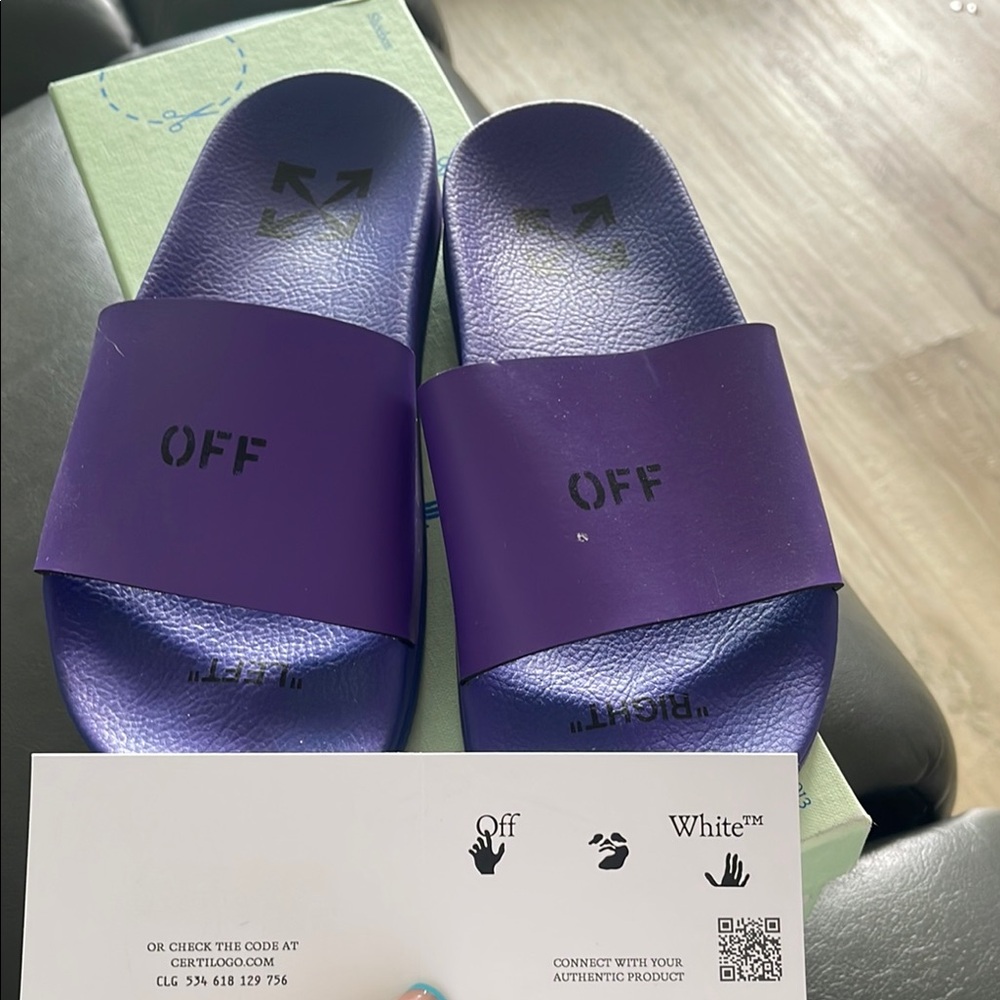 Off-White Deep Purple Slides